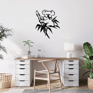 Koala Animal Australia lasergesneden svg dxf-bestanden muursticker gravure silhouet sjabloon cnc-snijrouter digitale vector instant download