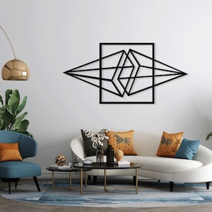 Geometryczny abstrakcyjny kształt wycinany laserowo pliki svg dxf glowforge naklejka ścienna naklejka sylwetka szablon cnc cięcie router cyfrowy wektor pobierz