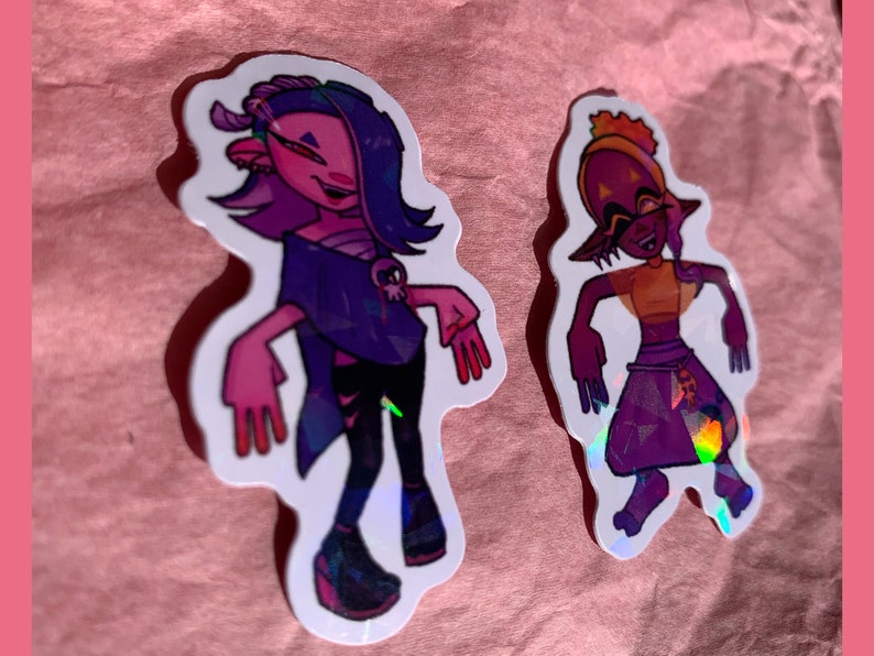 Holographic Splatoon Idol Vinyl Stickers splatoon 1, 2, and 3 Etsy