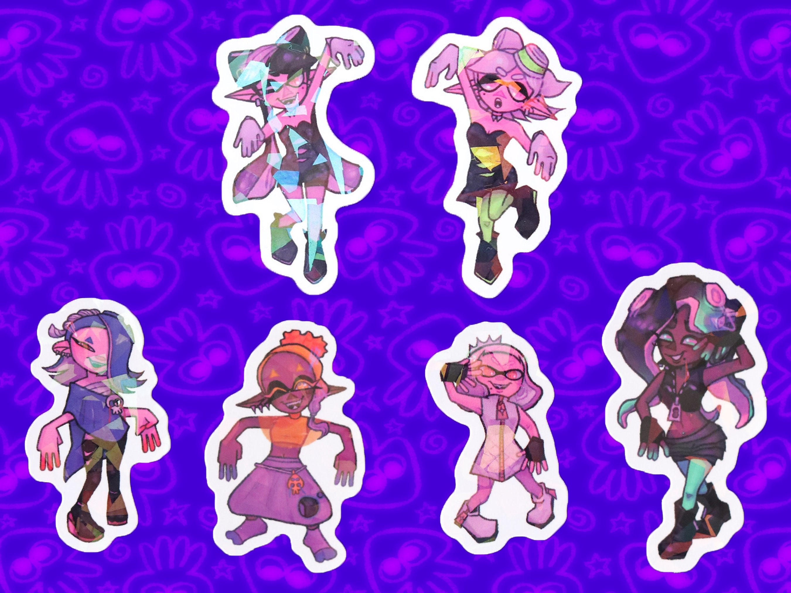 Holographic Splatoon Idol Vinyl Stickers splatoon 1, 2, and 3 Etsy