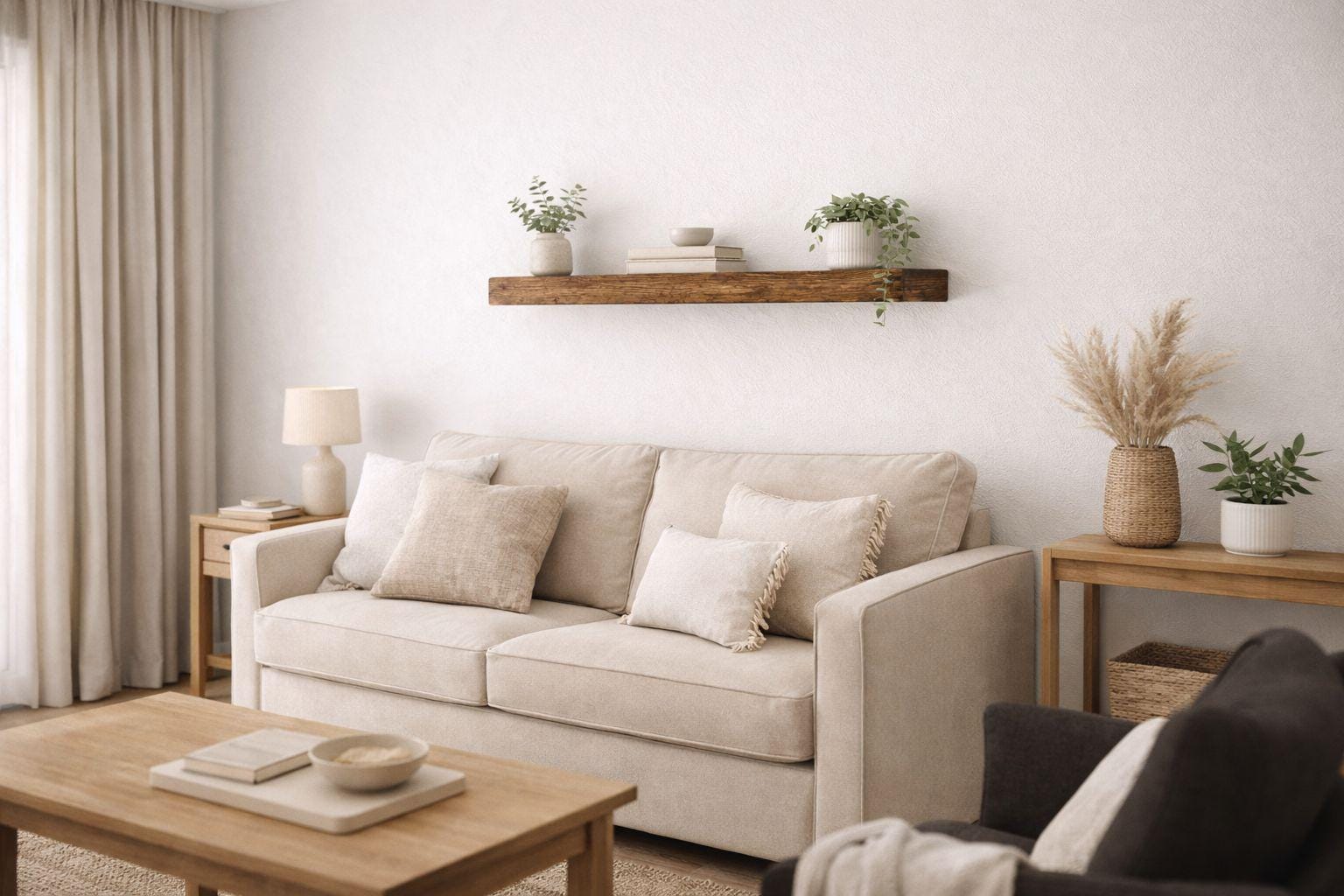 Handmade Solid Wood Floating Shelf | Rustic Farmhouse Wall Decor - Etsy