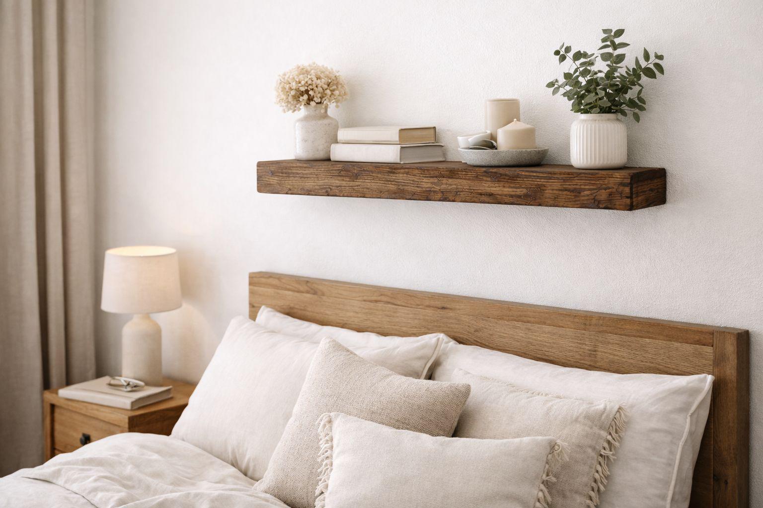 Handmade Solid Wood Floating Shelf | Rustic Farmhouse Wall Decor - Etsy