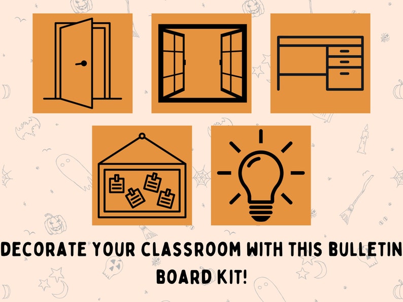Halloween Bulletin Board Kit, Spooky Season, Boo Crew, Holiday ...
