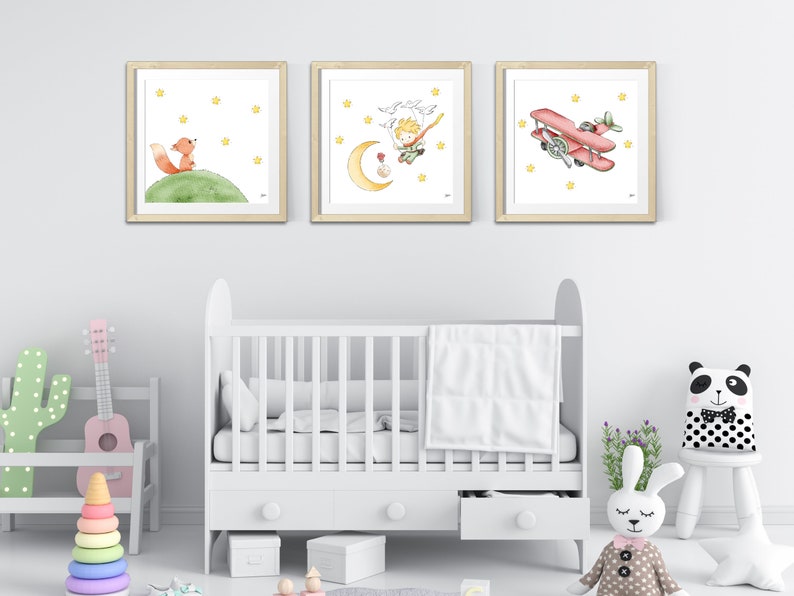 The Little Prince Watercolor Art Print: Nursery Decor - Etsy