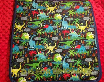 Dinosaur Diaper Liner. Diaper Mat for Boy. 3ply fabric Changing Table Mat. Diaper Bag Mat. Baby Shower Gift.