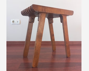 TORII-D Tabouret en bouleau | Personnalisable |  Tabouret en bois | Tabouret MidCentury