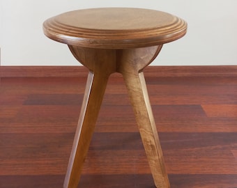 Tabouret UFO | Table d'appoint décorative | Tabouret en bois | Soie végétale en bois