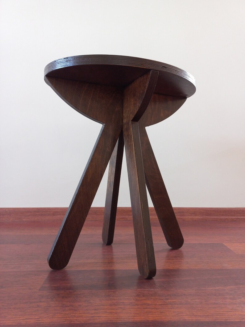 OVA Stool Decor Side Table Wooden Stool Wood Plant Sool - Etsy