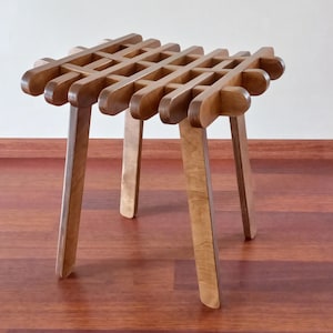 HAMAK Stool Wooden Stool MidCentury Stool CUSTOMIZABLE image 1