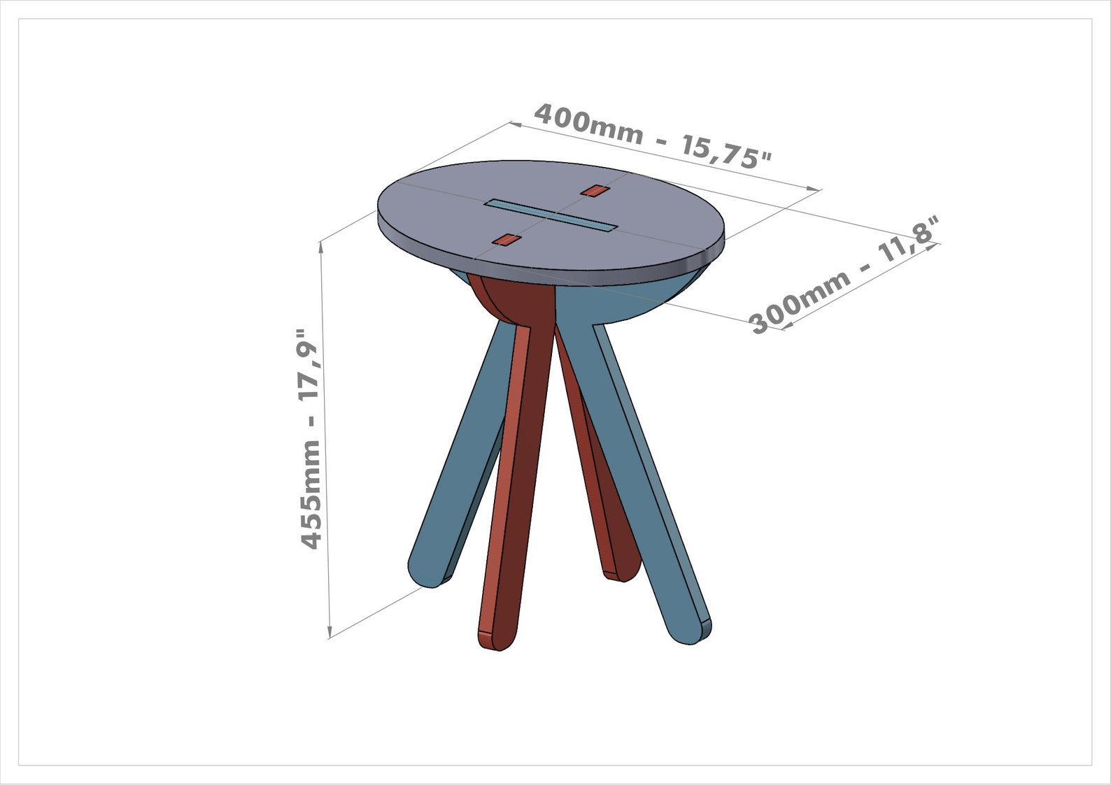 OVA Stool Decor Side Table Wooden Stool Wood Plant Sool - Etsy