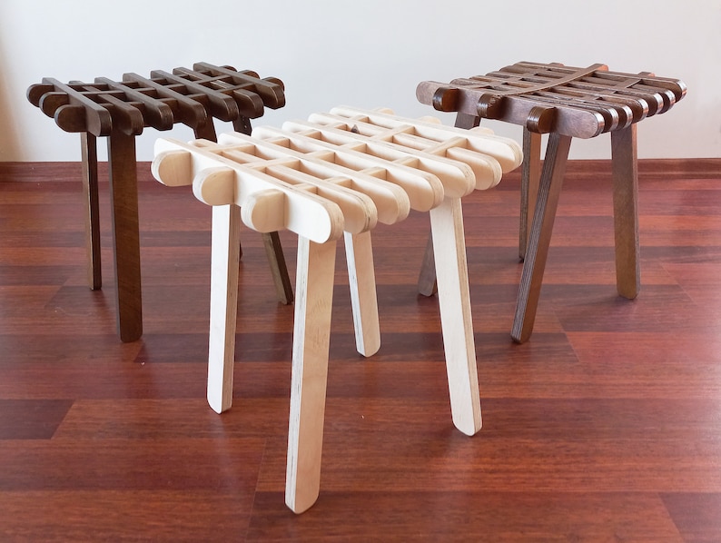 HAMAK Stool Wooden Stool MidCentury Stool CUSTOMIZABLE image 2