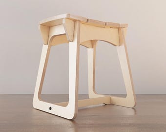 UNFINISHED Rady Birch Plywood Stool | Plant Stand | Modern, decorative (Customizable)