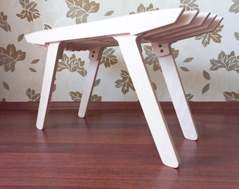 ZARIF BENCH | Mid-Century | Scandinavian Bench | Customizable | Parametric Plywood Furniture