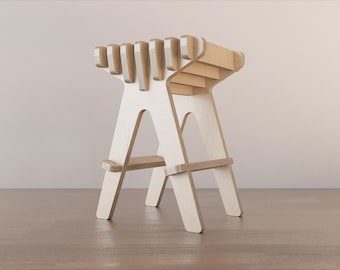 UNFINISHED TRIPIA Stool | Plant Stand | Modern Side Table | CUSTOMIZABLE