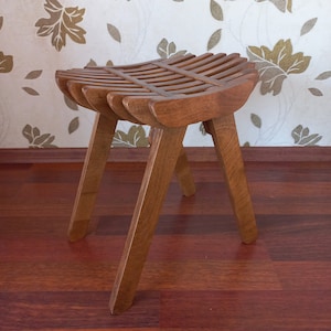 NILUFER Stool | Wooden Stool | MidCentury Stool | CUSTOMIZABLE