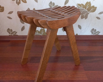 NILUFER Stool | Wooden Stool | MidCentury Stool | CUSTOMIZABLE