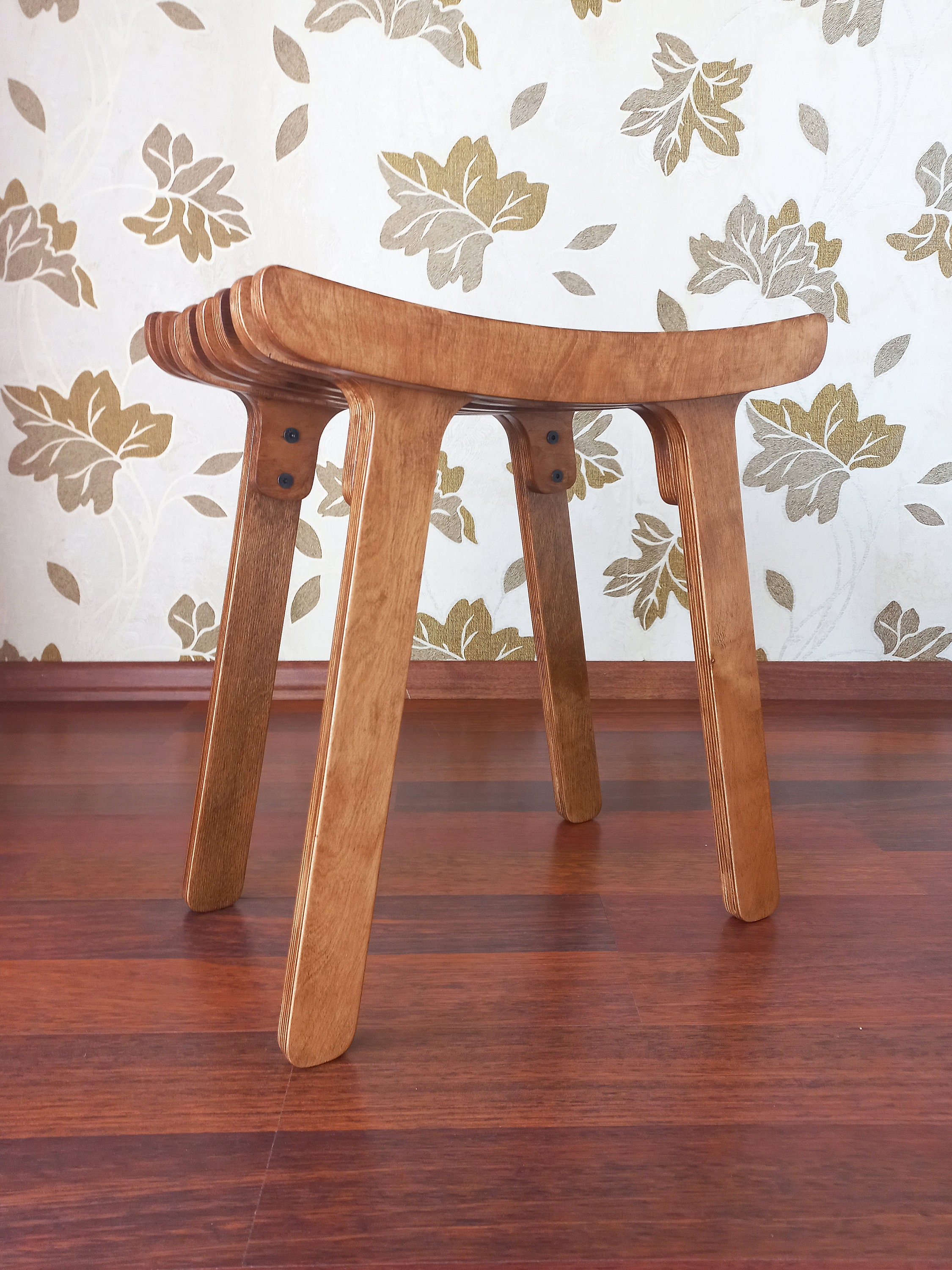 Tabouret en bouleau TORII | Personnalisable |  Tabouret en bois | Tabouret MidCentury