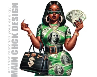 Boss Babe PNG: Luxe Financial Art for Planners (Digital Download 2000x2000 px )