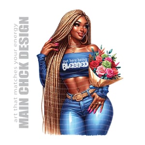 Out Here Being Blessed, zeer favoriete png, zwarte vrouw gezegend Clipart, Black Girl Magic, Tumbler Sublimatie PNG, wenskaartkunst