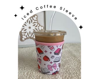 Book Lover Iced Coffee Neoprene Sleeve (16-18 oz)