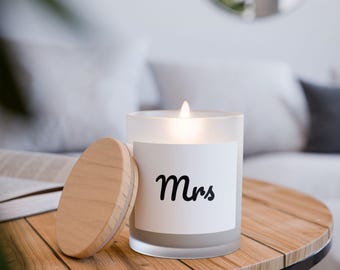 Mrs. Glass Candle - Bridal Gift for Weddings