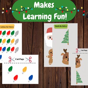 Printable Christmas Busy Book for Toddlers Learning Binder for ...