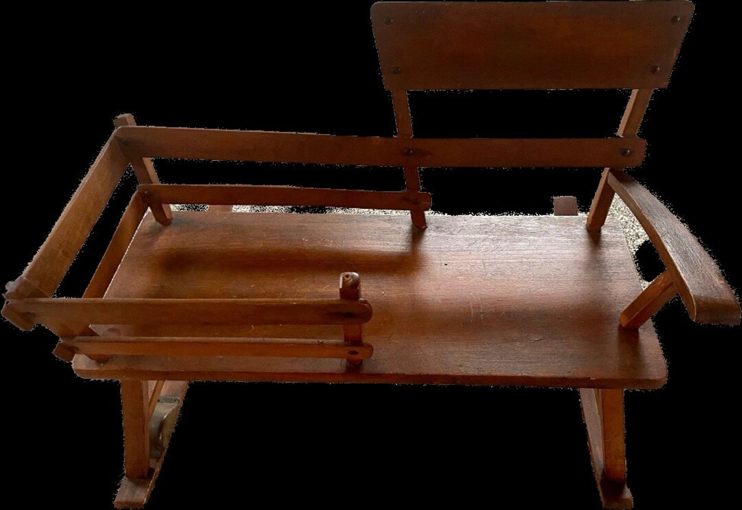 Antique Childs Rocking Chair/mammy Bench With Music Box Etsy