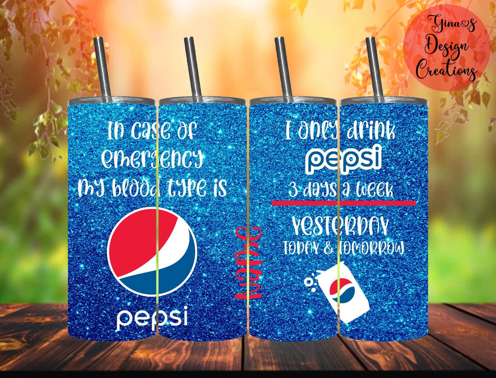 Pepsi Tumbler Sublimation Wrap Etsy