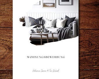 Templates for apartment applications. Single AND couple. Word. German. Application for apartment, property, house. Application folder. Easy to fill out.