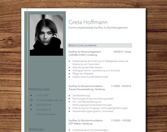 Professional application templates: CV, cover sheet, sample cover letter. Word. German. Feel free to request a FREE SAMPLE TEMPLATE.