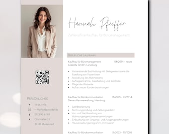 May include: A resume for Hannah Pfeiffer, a German-speaking accountant with experience in office management, bookkeeping, and customer service. The resume includes her contact information, work history, and language skills.