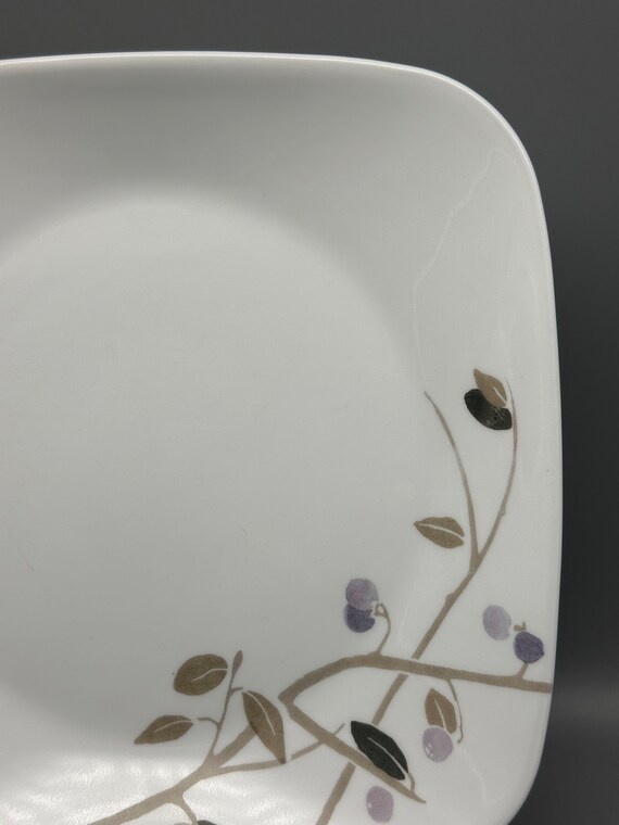 Corelle Midnight Garden Square Luncheon Plate Discontinued Etsy