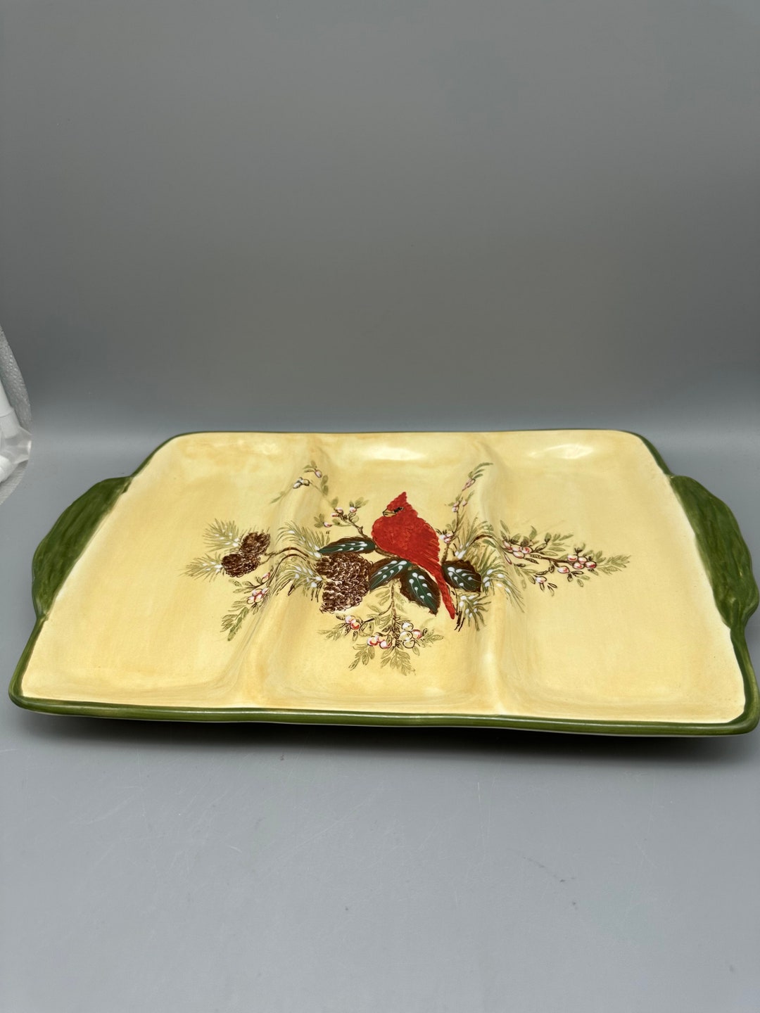 Pacific Rim Cardinal Cardinal by Pacific Rim 3-part Relish Tray With Handles Discontinued 15 ...