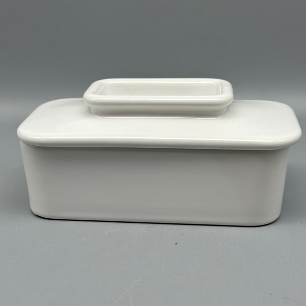 Talisman Designs Ceramic Butter Keeper, White New