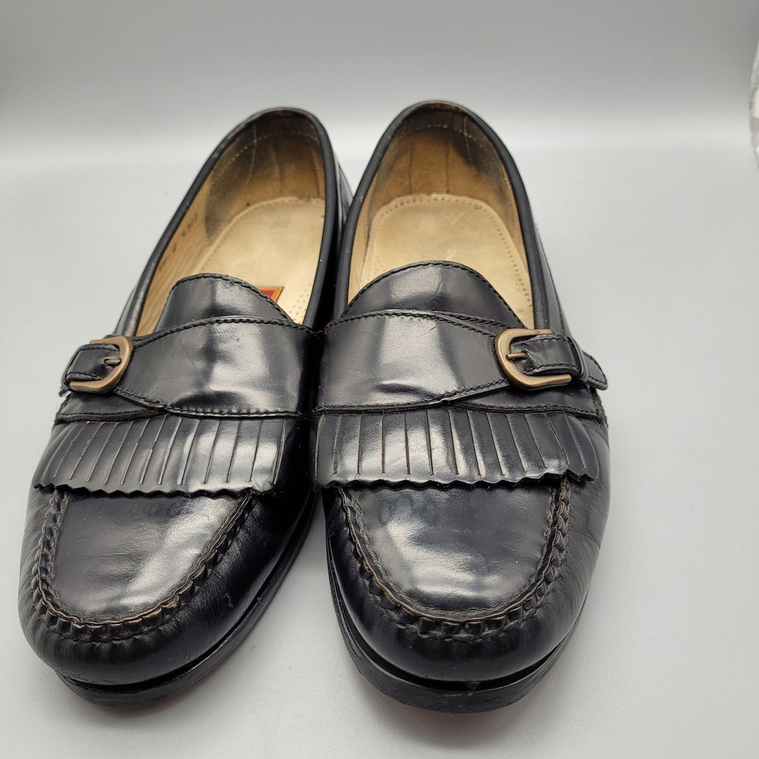 Cole Haan Men's Dress Loafers Leather Kilted Buckle Size Etsy