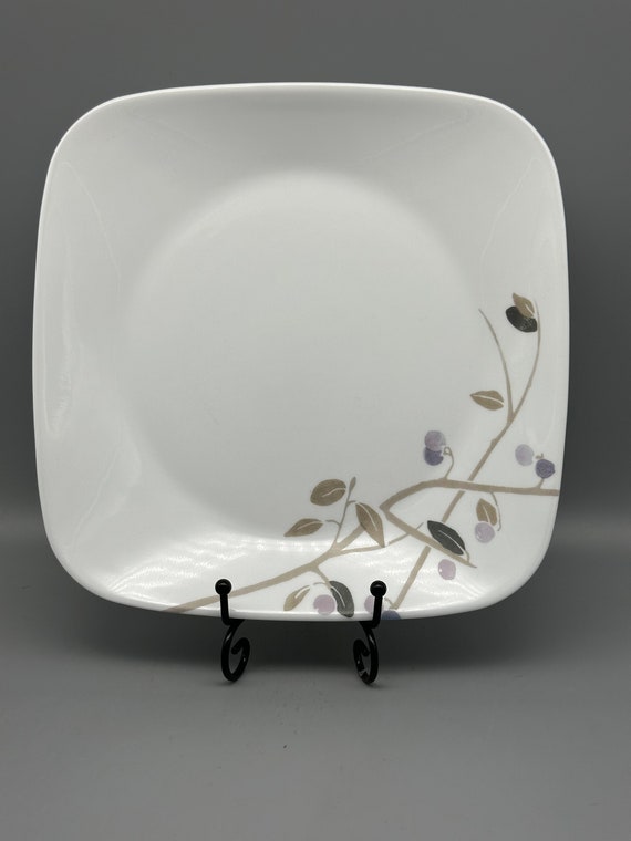 Corelle Midnight Garden Square Luncheon Plate Discontinued Etsy