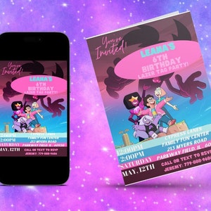 Steven Universe verjaardagsuitnodiging| Verjaardagsuitnodiging | Aangepaste uitnodiging
