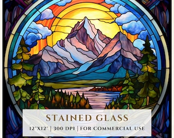 ストーンヘンジのステンドグラスの模様、イギリス、昇華デザイン