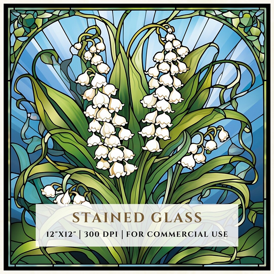 Stained Glass Lily Of The Valley 3d Decor Floral Suncatcher – Style Of Glass - View #12