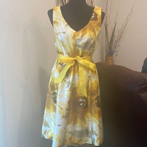 Beautiful Yellow Floral Spring Dress