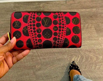 Authentic Rare Red Louis Vuitton X Yayoi Kusama Wallet