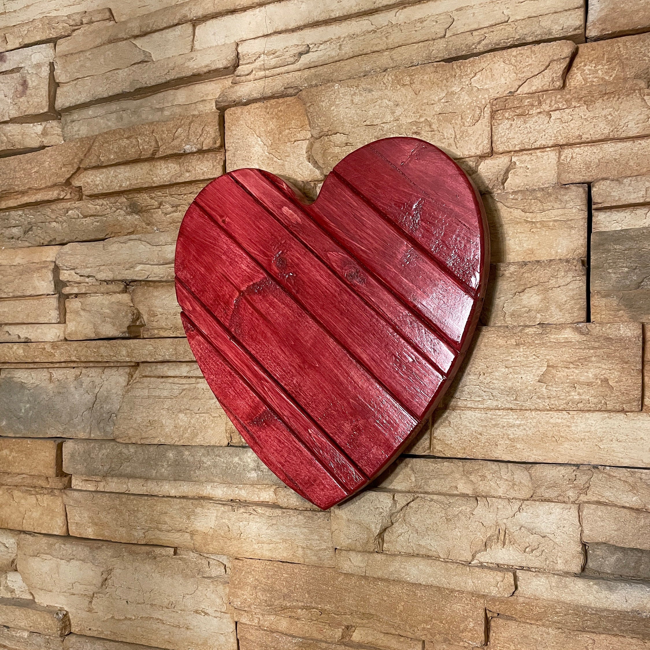 Rustic Hanging Heart Valentine Galentine Hearts Rustic Decor Heart  Decoration Present Tags Wooden Log Heart Decoration -  UK