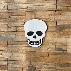 Wooden Skull Face Wall Hanging Made from Random Wood Pieces Wall Art