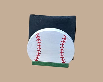 Baseball Napkin Holder, Mail holder, File Holder for use on Dinning Table, Kitchen, Counter Top