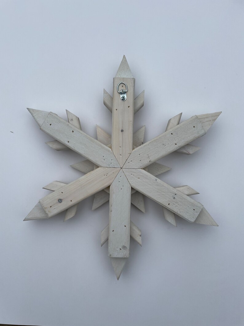 Rustic Wooden Snowflake 16 Inch Wall Hanging Christmas Seasonal Décor ...