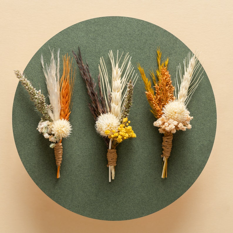 Mini Dried Flower Bouquet Rustic Table Decoration Bud Vase Etsy