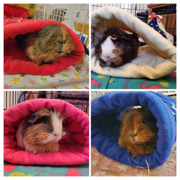 Guinea pig fleece Squishy Tunnel. Ready made.