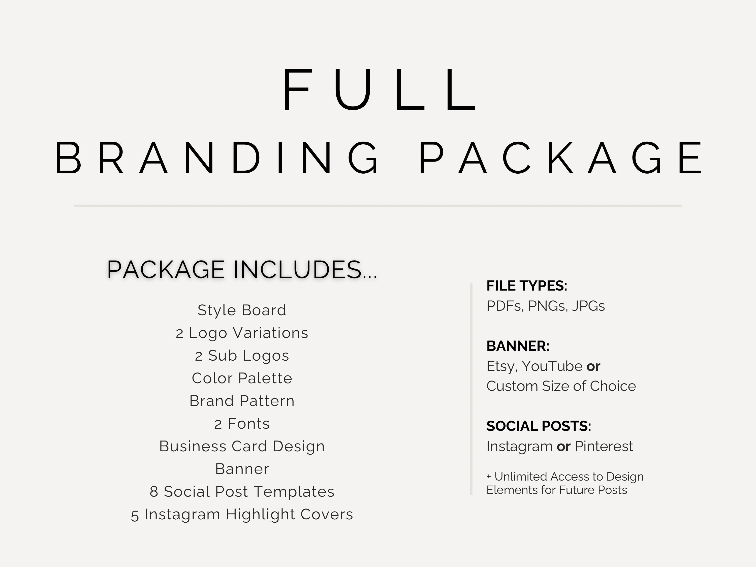 Full Branding Kit With Custom Logo Style Board | Small Business ...