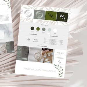 Komplettes Branding Paket mit Logo Design | Branding-Vorlagen für kleine Unternehmen | Markenpalette für kreative Unternehmen | Social Media Vorlagen