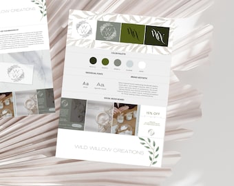 Full Branding Package with Logo Design | Small Business Branding Templates | Brand Palette for Creative Businesses | Social Media Templates